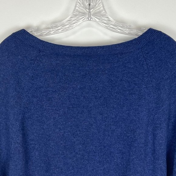 Theory Blue Cashmere V Neck Button Front Slouchy Cardigan Sweater size XS - Picture 6 of 11